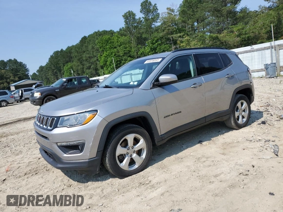 2019 Jeep Compass Latitude with VIN 3C4NJDBB3KT847058, listed as a Copart auction lot 60698065 with 90,687 mi miles and Salvage title. Bid and sale history available at DreamBid. Image 1.