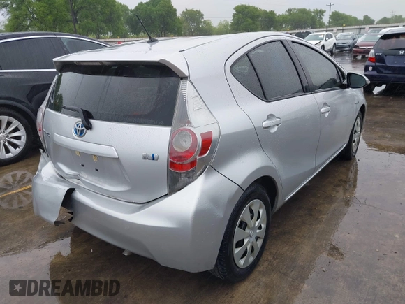 2012 Toyota Prius One with VIN JTDKDTB34C1511523, listed as a IAAI auction lot 41902739 with 68,698 mi miles. Bid and sale history available at carsss.com. Image 4.
