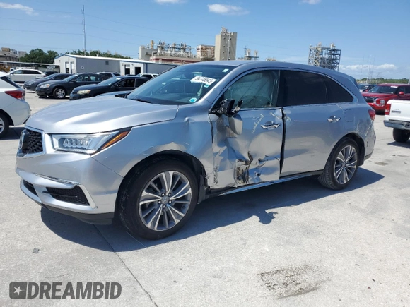 2018 Acura MDX Technology z VIN 5J8YD3H54JL001100, wystawiony jako Copart lot #54746845 z przebiegiem Nie podano mil oraz Szkoda całkowita • Salvage title. Historia ofert i sprzedaży dostępna na DreamBid. Obrazek 1.
