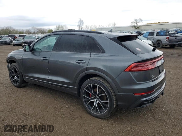 2019 Audi Q8 Prestige with VIN WA1FVAF10KD040943, listed as a Copart auction lot 54620815 with 80,399 mi miles and Clean title. Bid and sale history available at DreamBid. Image 2.