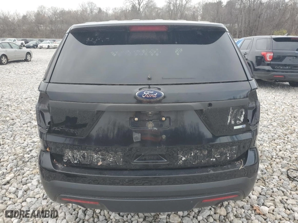 2017 Ford Police Interceptor Utility with VIN 1FM5K8AR6HGE01207, listed as a Copart auction lot 84407984 with 0 mi miles and Clean Title. Bid and sale history available at carsss.com. Image 6.