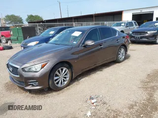2014 Infiniti Q50 Sport with VIN JN1BV7ARXEM690925, listed as a IAAI auction lot 42163630 with 130,931 mi miles and . Bid and sale history available at carsss.com. Image 17.