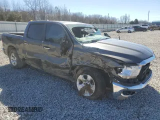 2019 Ram 1500 Big Horn/Lone Star with VIN 1C6RRFFG9KN805156, listed as a Copart auction lot 47454455 with 191,482 mi miles and Salvage Title. Bid and sale history available at carsss.com. Image 4.
