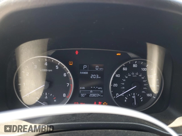 2017 Hyundai Elantra SE with VIN 5NPD74LF7HH201655, listed as a Copart auction lot 62284405 with 208,034 mi miles and Salvage title. Bid and sale history available at DreamBid. Image 9.