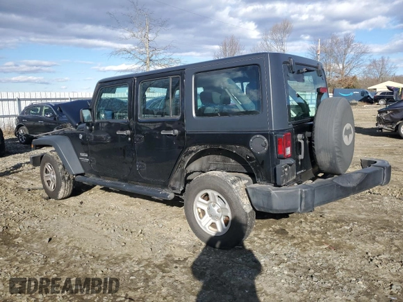 2018 Jeep Wrangler JK Unlimited Sport S with VIN 1C4BJWDGXJL828251, listed as a Copart auction lot 43981225 with 0 mi miles and Salvage Title. Bid and sale history available at carsss.com. Image 2.