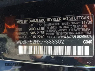 2007 Mercedes-Benz C 230 Sport z VIN WDBRF52HX7F888302, wystawiony jako IAAI lot #42539712 z przebiegiem 151 263 mil mil oraz . Historia ofert i sprzedaży dostępna na DreamBid. Obrazek 9.