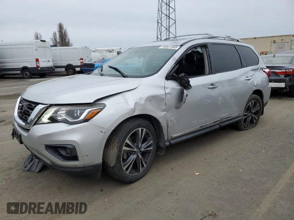 2017 Nissan Pathfinder SL with VIN 5N1DR2MN5HC655530, listed as a Copart auction lot 44841365 with 72,954 mi miles and Salvage title. Bid and sale history available at DreamBid. Image 1.