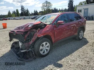 2019 Toyota RAV4 LE with VIN JTMG1RFV4KJ016086, listed as a Copart auction lot 55631155 with 60,604 mi miles and Salvage Title. Bid and sale history available at DreamBid. Image 1.