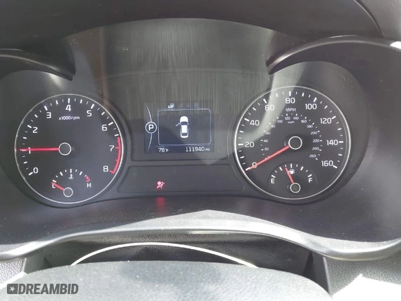 2018 Kia Optima S with VIN 5XXGT4L31JG267408, listed as a IAAI auction lot 41780014 with 111,940 mi miles. Bid and sale history available at carsss.com. Image 7.