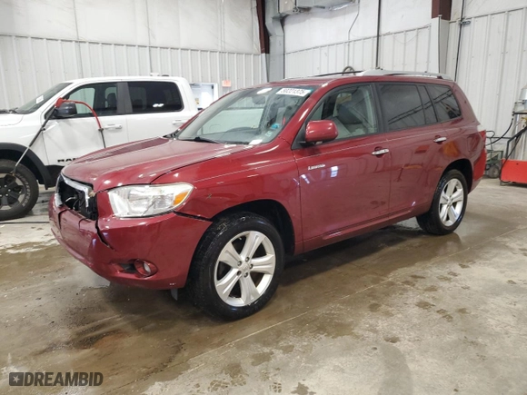 2008 Toyota Highlander Limited with VIN JTEES42AX82106755, listed as a Copart auction lot 50221375 with 223,463 mi miles and Clean Title. Bid and sale history available at carsss.com. Image 1.