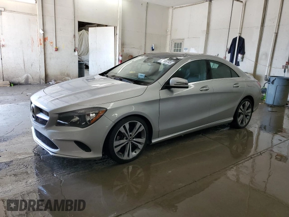 2018 Mercedes-Benz CLA with VIN WDDSJ4EB0JN570307, listed as a Copart auction lot 52565745 with 62,983 mi miles and Salvage Title. Bid and sale history available at carsss.com. Image 1.