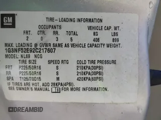 2002 Oldsmobile Alero GLS z VIN 1G3NF52E92C217607, wystawiony jako IAAI lot #41628081 z przebiegiem 78 658 mil mil oraz . Historia ofert i sprzedaży dostępna na DreamBid. Obrazek 9.