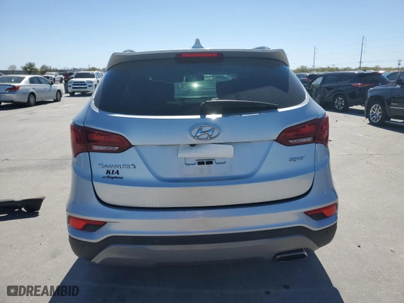 2017 Hyundai Santa Fe Sport 2.4L with VIN 5XYZU3LB5HG500381, listed as a Copart auction lot 50092725 with 123,683 mi miles and Salvage Title. Bid and sale history available at carsss.com. Image 6.