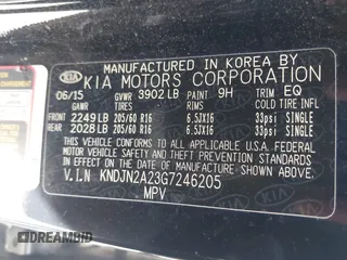 2016 Kia Soul with VIN KNDJN2A23G7246205, listed as a IAAI auction lot 42028645 with 142,240 mi miles. Bid and sale history available at carsss.com. Image 9.