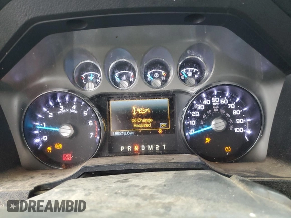 2013 Ford F-350 XL with VIN 1FT8X3B67DEA77863, listed as a Copart auction lot 66240574 with 189,210 mi miles and Salvage title. Bid and sale history available at DreamBid. Image 9.