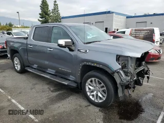 2021 GMC Sierra 1500 with VIN 3GTP8DET4MG266950, listed as a Copart auction lot 81965234 with 55,968 mi miles and Salvage Title. Bid and sale history available at DreamBid. Image 4.
