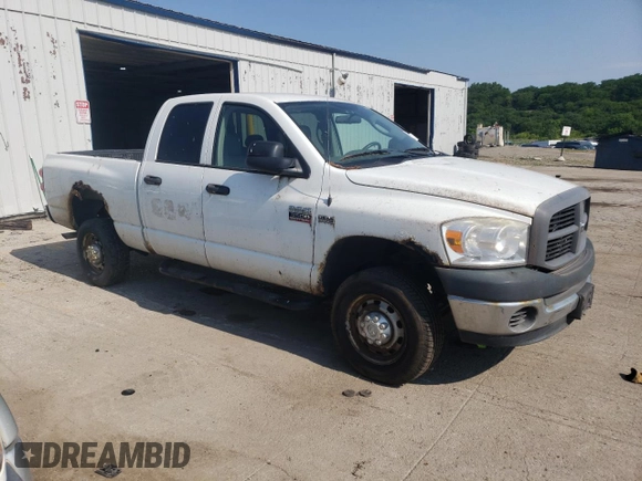 2007 Dodge 2500 SLT with VIN 3D7KS28D07G828129, listed as a Copart auction lot 62472895 with 306,849 mi miles and Clean title. Bid and sale history available at DreamBid. Image 4.