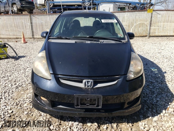 2007 Honda Fit Sport with VIN JHMGD38607S050486, listed as a Copart auction lot 49083375 with 198,601 mi miles and Salvage Title. Bid and sale history available at carsss.com. Image 5.