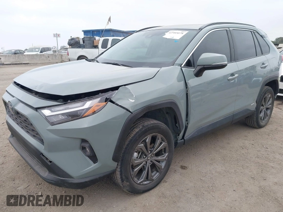 2022 Toyota RAV4 Hybrid XLE Premium with VIN 4T3B6RFV8NU102695, listed as a IAAI auction lot 42385078 with 35,614 mi miles and . Bid and sale history available at DreamBid. Image 17.
