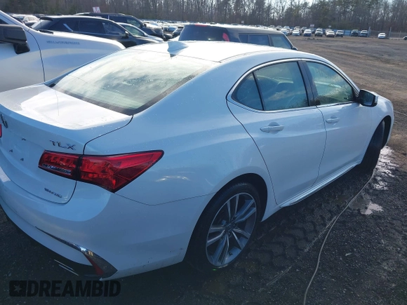 2020 Acura TLX w/Technology Pkg with VIN 19UUB3F47LA003145, listed as a IAAI auction lot 41571081 with 26,537 mi miles. Bid and sale history available at carsss.com. Image 4.