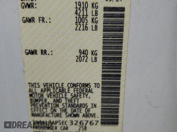 2014 Nissan Altima S with VIN 1N4AL3AP5EC326767, listed as a Copart auction lot 55394825 with 153,347 mi miles and Salvage Title. Bid and sale history available at DreamBid. Image 12.