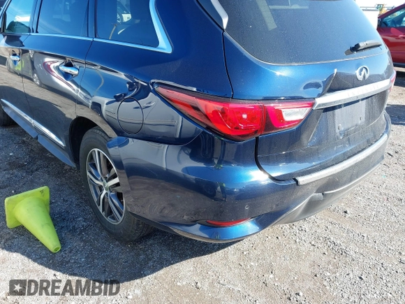 2017 Infiniti QX60 with VIN 5N1DL0MN6HC520790, listed as a IAAI auction lot 41475529 with 146,236 mi miles and . Bid and sale history available at carsss.com. Image 6.