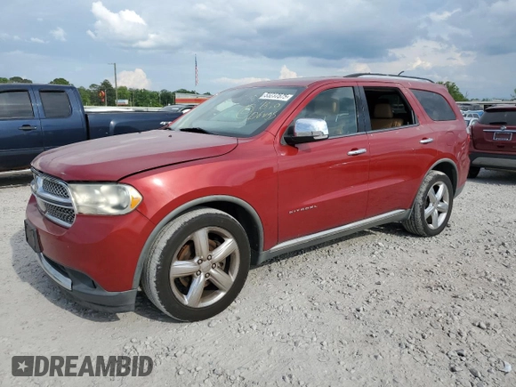 2011 Dodge Durango Citadel with VIN 1D4SD5GT5BC592817, listed as a Copart auction lot 55237575 with 179,845 mi miles and Clean title. Bid and sale history available at DreamBid. Image 1.