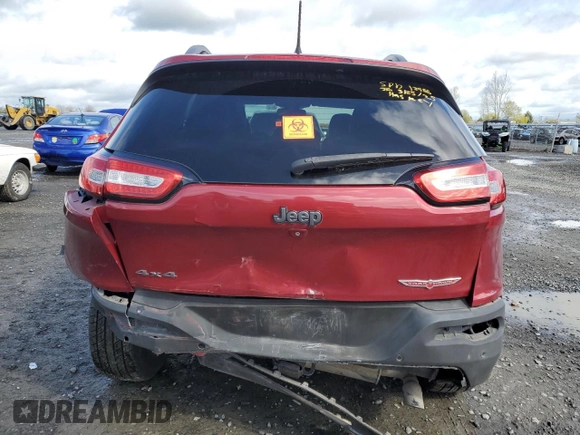 2015 Jeep Cherokee Trailhawk with VIN 1C4PJMBS9FW544133, listed as a Copart auction lot 51000485 with 96,146 mi miles and Salvage Title. Bid and sale history available at carsss.com. Image 6.