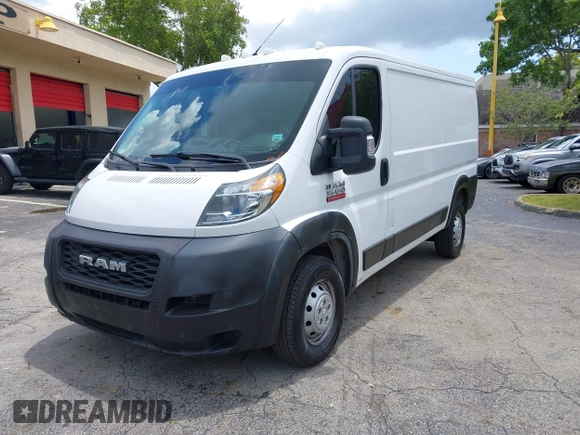 2019 Ram ProMaster Cargo with VIN 3C6TRVAG5KE505805, listed as a IAAI auction lot 42199708 with 110,826 mi miles and . Bid and sale history available at carsss.com. Image 18.