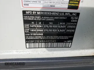 2009 Mercedes-Benz GL-Class 3.0L BlueTEC with VIN 4JGBF25E49A482045, listed as a Copart auction lot 52802885 with 188,311 mi miles and Salvage Title. Bid and sale history available at carsss.com. Image 13.