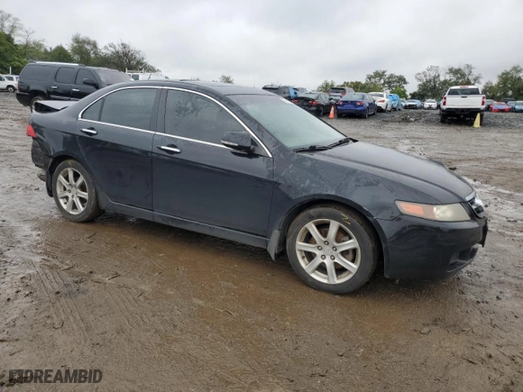 2005 Acura TSX with VIN JH4CL95805C012824, listed as a Copart auction lot 73814754 with 163,190 mi miles and Salvage Title. Bid and sale history available at carsss.com. Image 4.