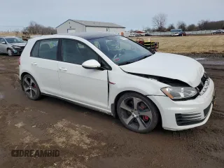 2016 Volkswagen Golf GTI SE w/Performance Pkg with VIN 3VW547AUXGM015744, listed as a Copart auction lot 47677445 with 130,490 mi miles and Salvage Title. Bid and sale history available at carsss.com. Image 4.