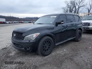 2011 Infiniti QX56 7-passenger with VIN JN8AZ2NE9B9006375, listed as a Copart auction lot 81569174 with 186,785 mi miles and Clean Title. Bid and sale history available at carsss.com. Image 1.