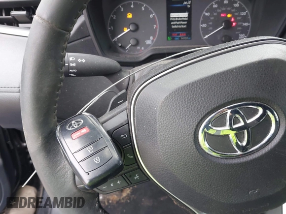 2023 Toyota Corolla Cross Hybrid S with VIN 7MUFBABG6PV010999, listed as a IAAI auction lot 41489541 with 14,707 mi miles and . Bid and sale history available at DreamBid. Image 11.