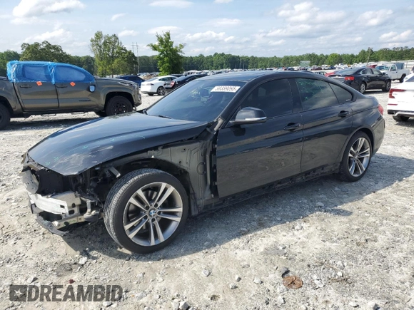 2017 BMW 4 Series 430i with VIN WBA4F7C55HG438142, listed as a Copart auction lot 58359095 with 87,940 mi miles and Salvage title. Bid and sale history available at DreamBid. Image 1.