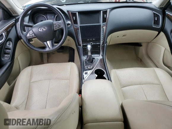2015 Infiniti Q50 Premium with VIN JN1BV7AR1FM392815, listed as a Copart auction lot 58065645 with 89,233 mi miles and Salvage title. Bid and sale history available at DreamBid. Image 8.