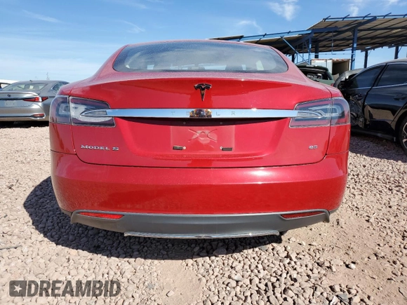 2013 Tesla Model S with VIN 5YJSA1CN8DFP27011, listed as a Copart auction lot 46340435 with Not Provided miles and Salvage Title. Bid and sale history available at DreamBid. Image 6.