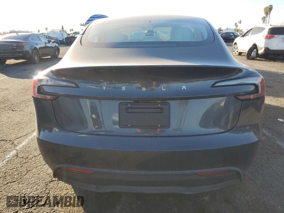 2025 Tesla Model 3 Long Range with VIN 5YJ3E1EA4SF887547, listed as a Copart auction lot 85526184 with 2,506 mi miles and Salvage title. Bid and sale history available at DreamBid. Image 6.