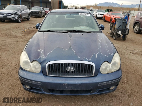 2004 Hyundai Sonata with VIN KMHWF25S44A077187, listed as a Copart auction lot 47595755 with 285,876 mi miles and Clean Title. Bid and sale history available at carsss.com. Image 5.