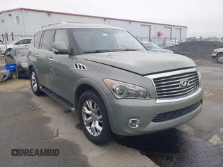 2012 Infiniti QX56 7-passenger with VIN JN8AZ2NE9C9017488, listed as a IAAI auction lot 41928114 with 179,815 mi miles. Bid and sale history available at carsss.com. Image 1.