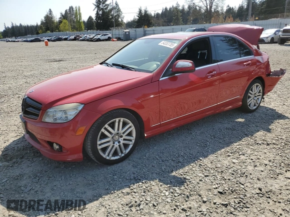 2009 Mercedes-Benz C 300 Sport with VIN WDDGF54X19R053399, listed as a Copart auction lot 54053785 with 144,089 mi miles and Salvage Title. Bid and sale history available at DreamBid. Image 1.