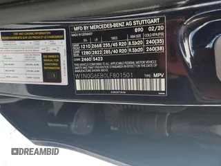 2020 Mercedes-Benz GLC with VIN W1N0G6EB0LF801501, listed as a Copart auction lot 44232655 with 382 mi miles and Salvage Title. Bid and sale history available at carsss.com. Image 13.
