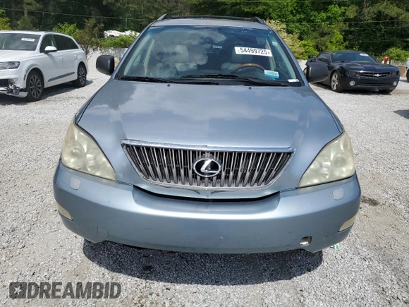 2007 Lexus RX 350 with VIN JTJGK31U870001299, listed as a Copart auction lot 54499725 with 345,639 mi miles and Clean Title. Bid and sale history available at DreamBid. Image 5.