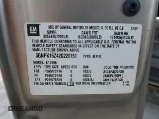 2002 Chevrolet Suburban Z71 с VIN 3GNFK16Z42G220151, выставлен на аукционе Copart как лот 44304335 с пробегом 223 194 миль миль и Списание • Salvage title. История ставок и продаж доступна на DreamBid. Изображение 16.