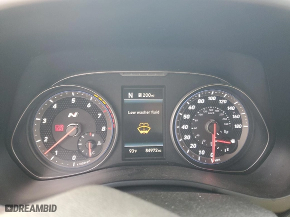 2020 Hyundai Veloster N with VIN KMHT36AH4LU005013, listed as a Copart auction lot 65927394 with 84,972 mi miles and Salvage Title. Bid and sale history available at carsss.com. Image 9.