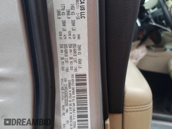 2016 Dodge Durango Limited with VIN 1C4RDHDG9GC322291, listed as a Copart auction lot 88663205 with 197,110 mi miles and Salvage Title. Bid and sale history available at carsss.com. Image 14.