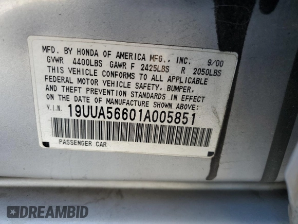 2001 Acura TL with VIN 19UUA56601A005851, listed as a Copart auction lot 70723754 with 151,436 mi miles and Salvage Title. Bid and sale history available at carsss.com. Image 12.