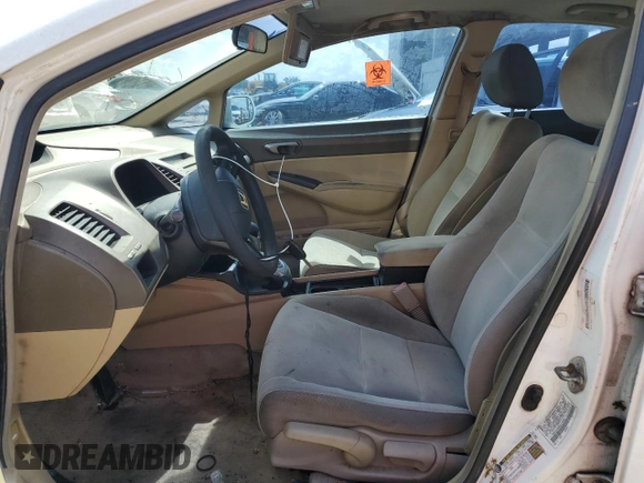 2006 Honda Civic LX with VIN 1HGFA16586L076252, listed as a Copart auction lot 55943215 with Not Provided miles and Clean Title. Bid and sale history available at DreamBid. Image 7.