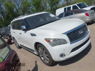 2011 Infiniti QX56 7-passenger with VIN JN8AZ2NE2B9002961, listed as a IAAI auction lot 42145864 with 132,586 mi miles and . Bid and sale history available at DreamBid. Image 1.