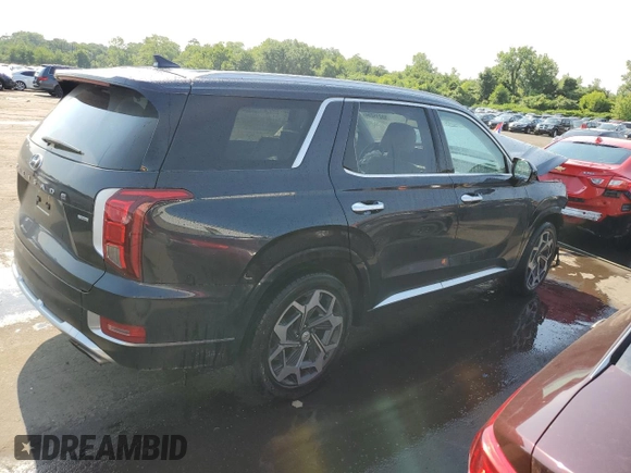 2021 Hyundai Palisade Calligraphy z VIN KM8R7DHE8MU174578, wystawiony jako Copart lot #59219254 z przebiegiem 54 823 mil mil oraz Szkoda całkowita • Salvage title. Historia ofert i sprzedaży dostępna na DreamBid. Obrazek 3.